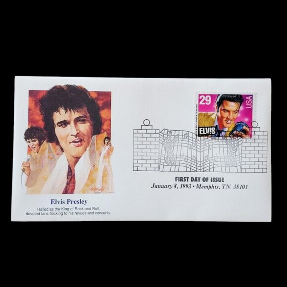 1993 Fleetwood (5) First Day Cover Elvis Presley US Stamp Memphis, TN 38101 - Picture 3 of 9